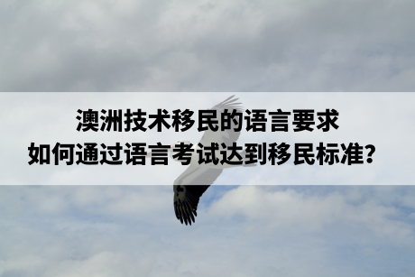 澳洲技术移民的语言要求,如何通过语言考试达到移民标准？