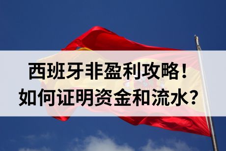 西班牙非盈利攻略！如何证明资金和流水？